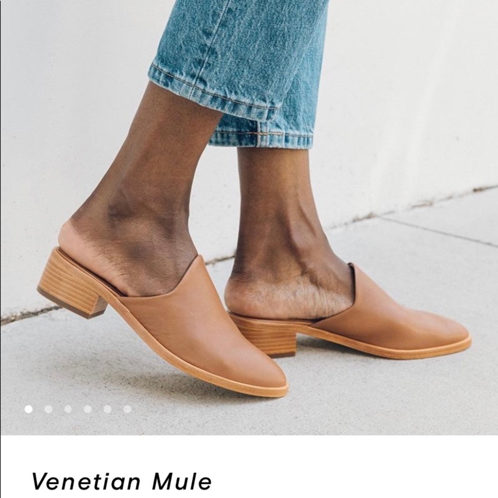 Tan Leather Mule
